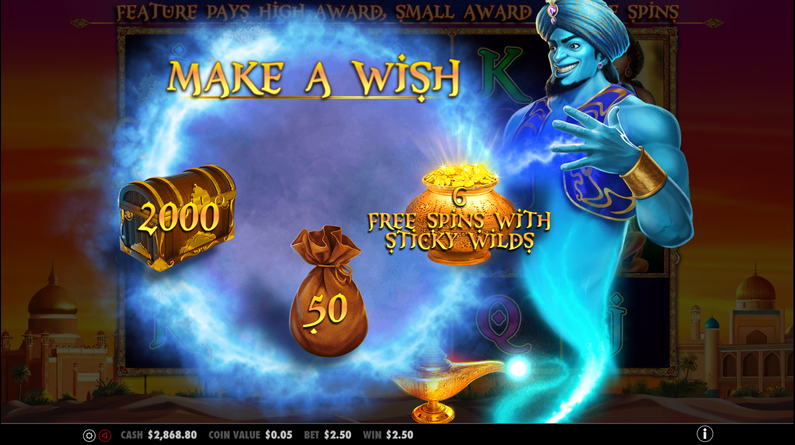 3 Genie Wishes - Free spins 1