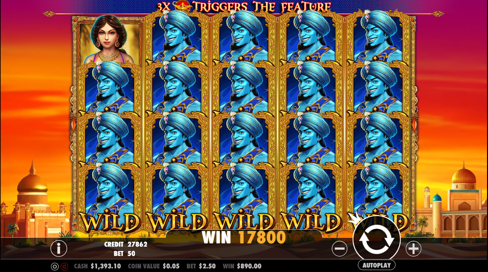 3 Genie Wishes - Big win 1