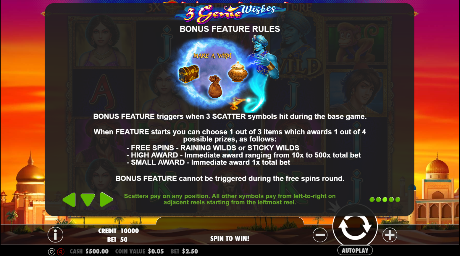 3 Genie Wishes - Game rules 9