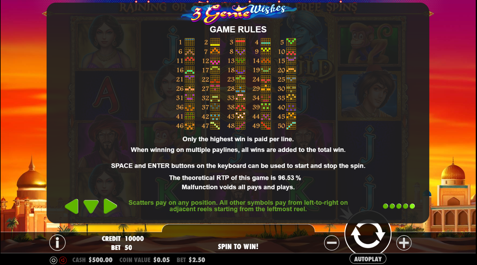 3 Genie Wishes - Game rules 10