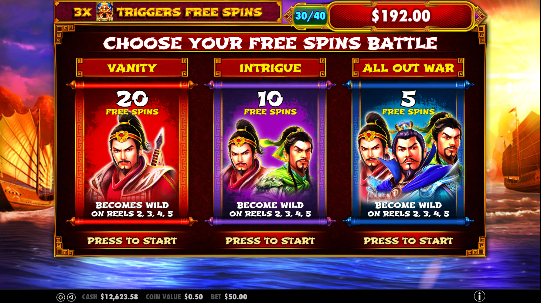 3 Kingdoms Battle of Red Cliffs - Free spins 3