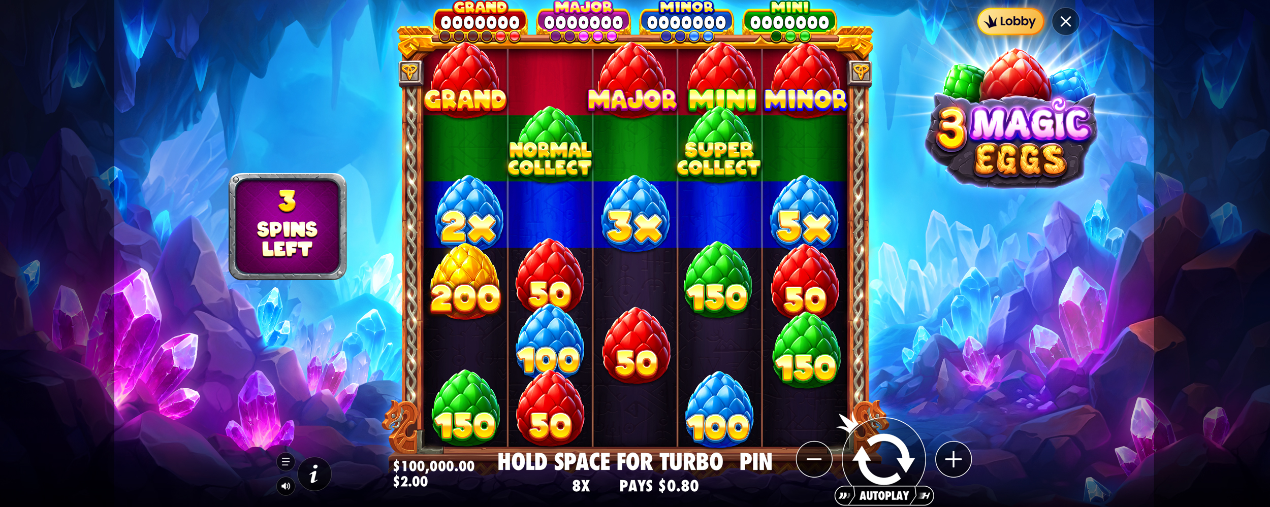 3 Magic Eggs - Free spins 3