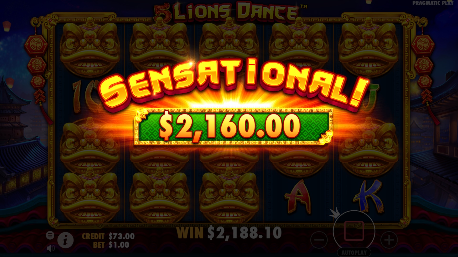 5 Lions Dance - Big win