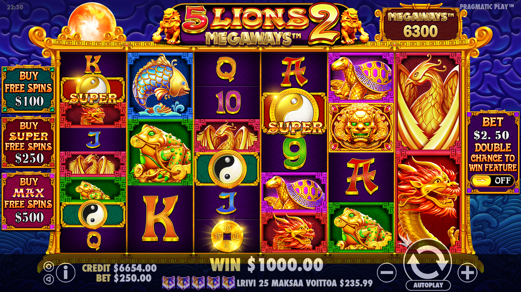 5 Lions Megaways 2 - Base game 2