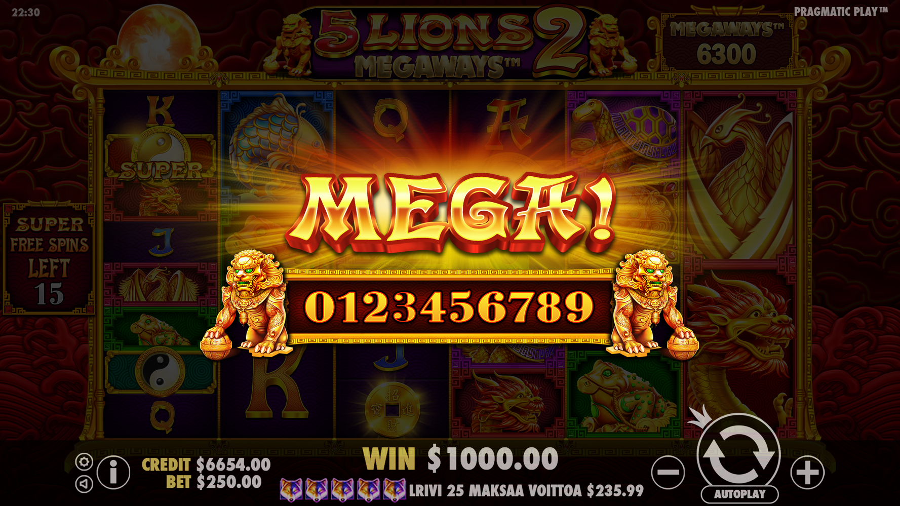 5 Lions Megaways 2 - Big win 2
