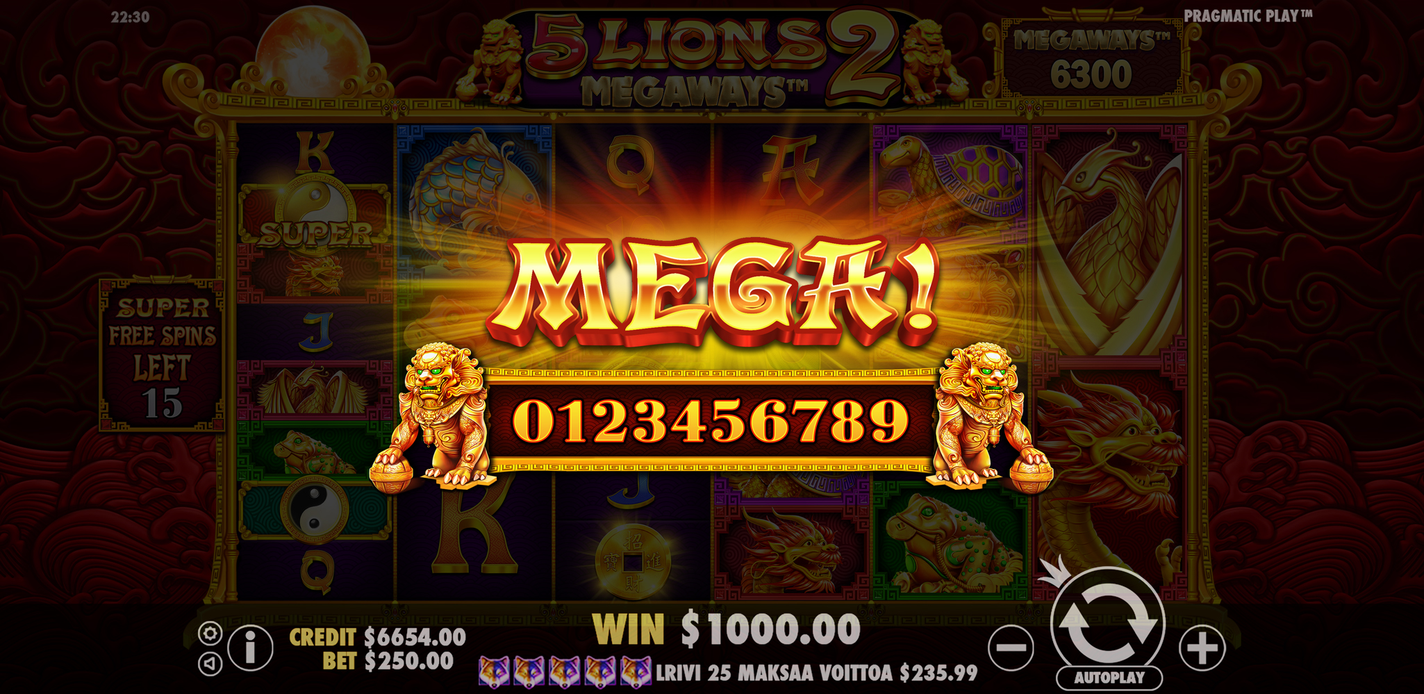 5 Lions Megaways 2 - Big win 3