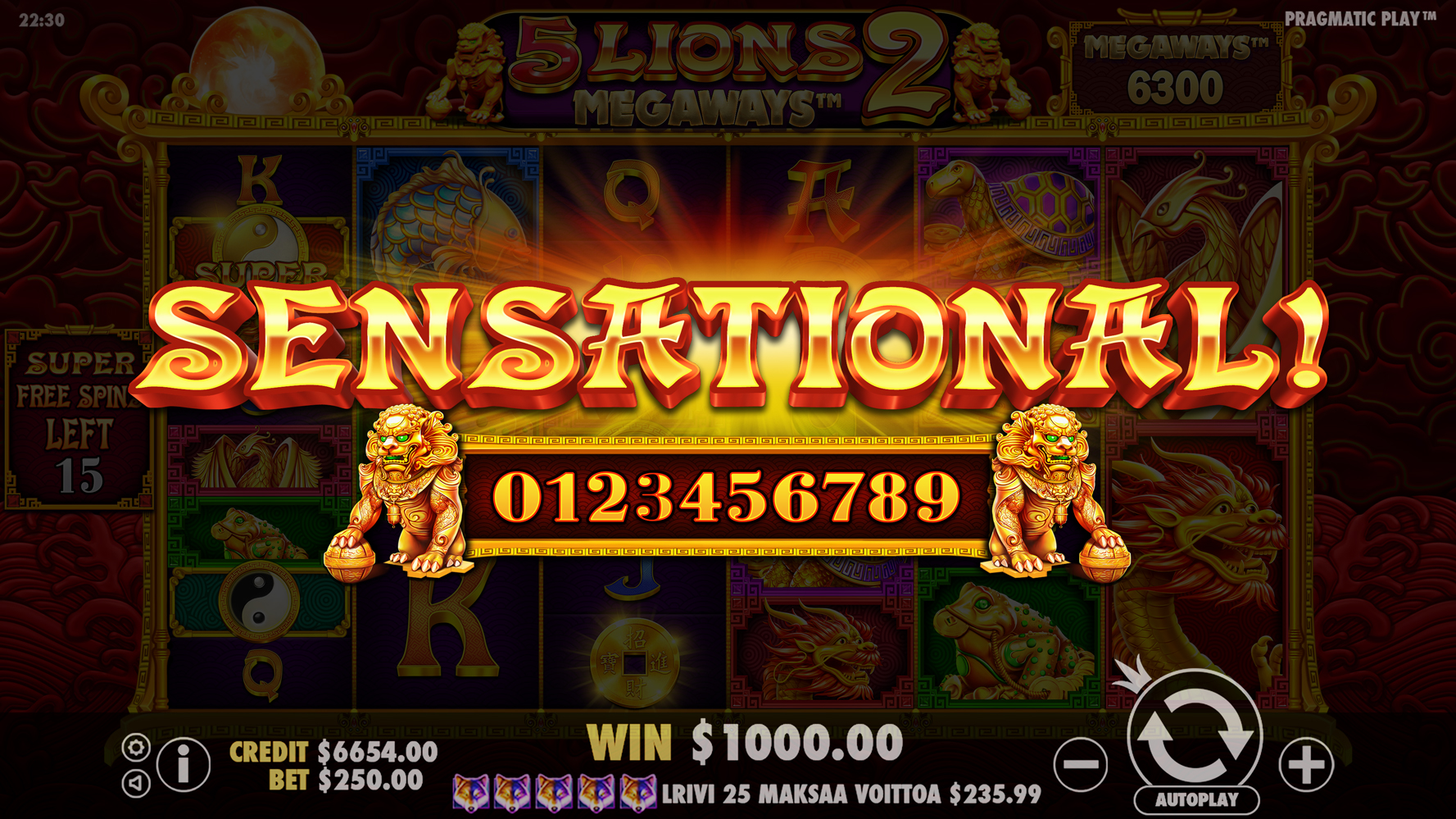 5 Lions Megaways 2 - Big win 8
