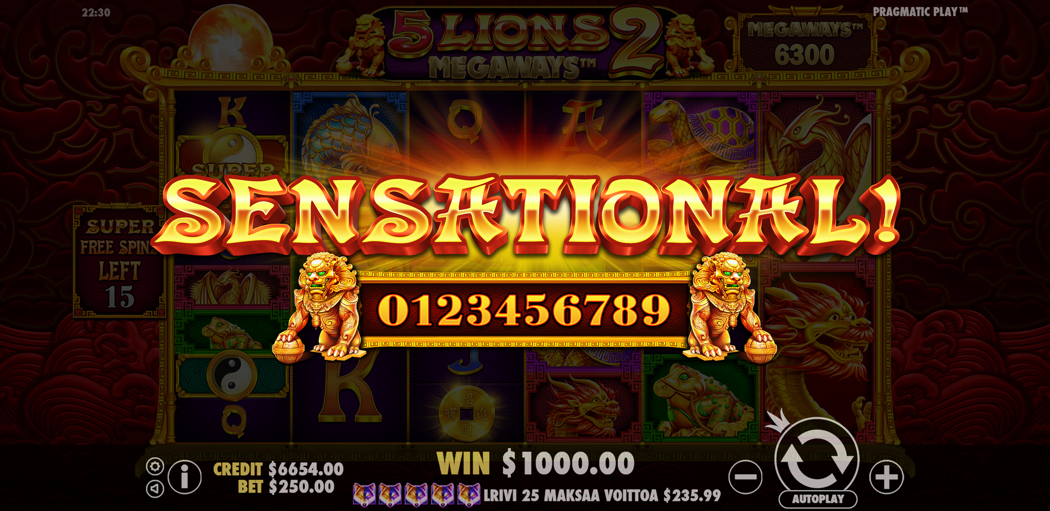 5 Lions Megaways 2 - Big win 9