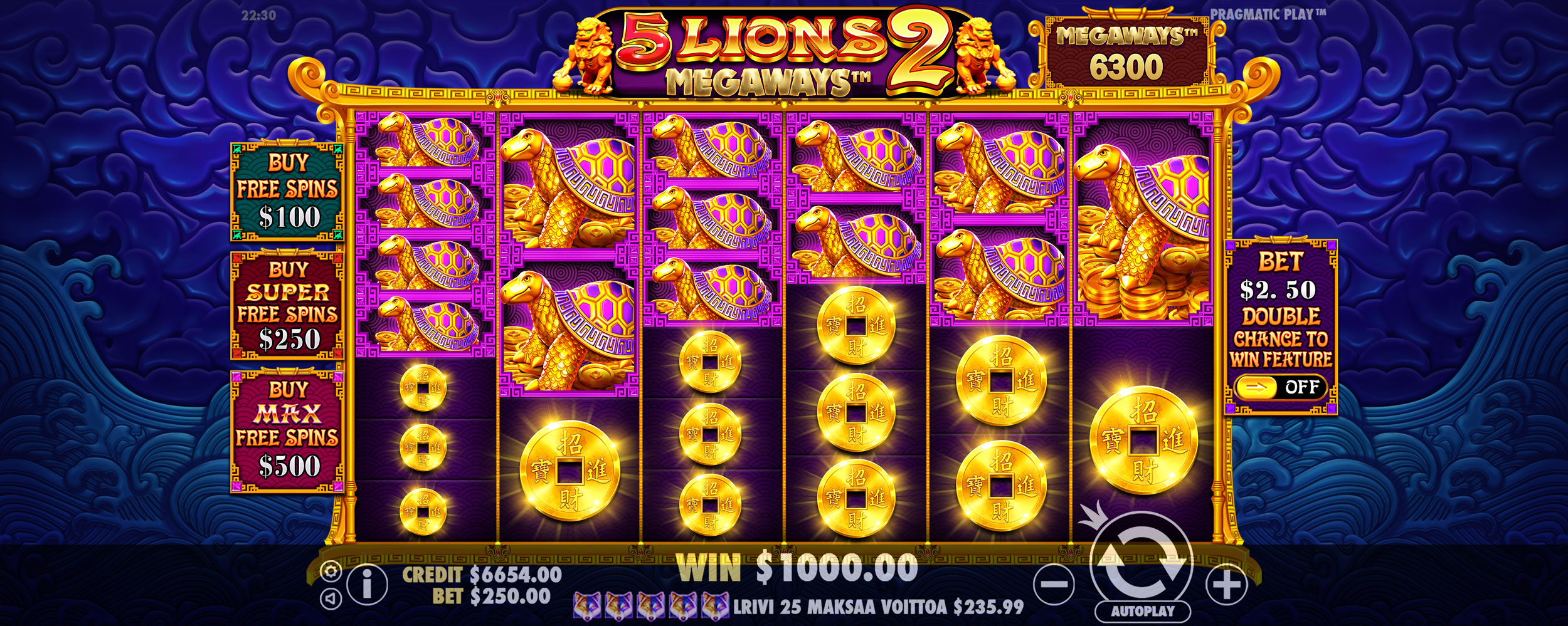 5 Lions Megaways 2 - Buy bonus 12