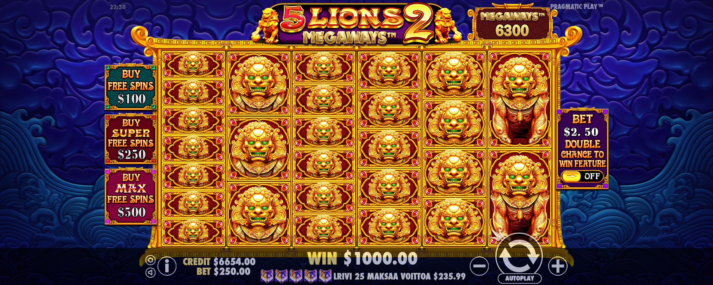 5 Lions Megaways 2 - Buy bonus 13