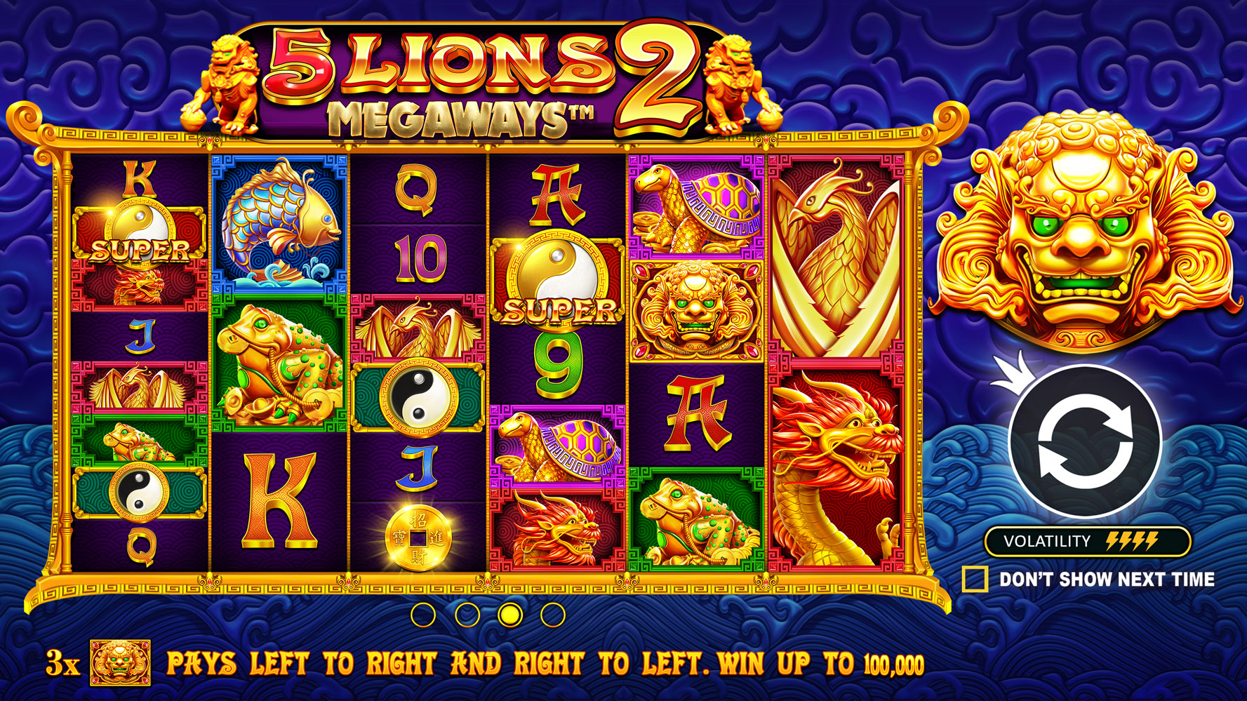5 Lions Megaways 2 - Start screen 1