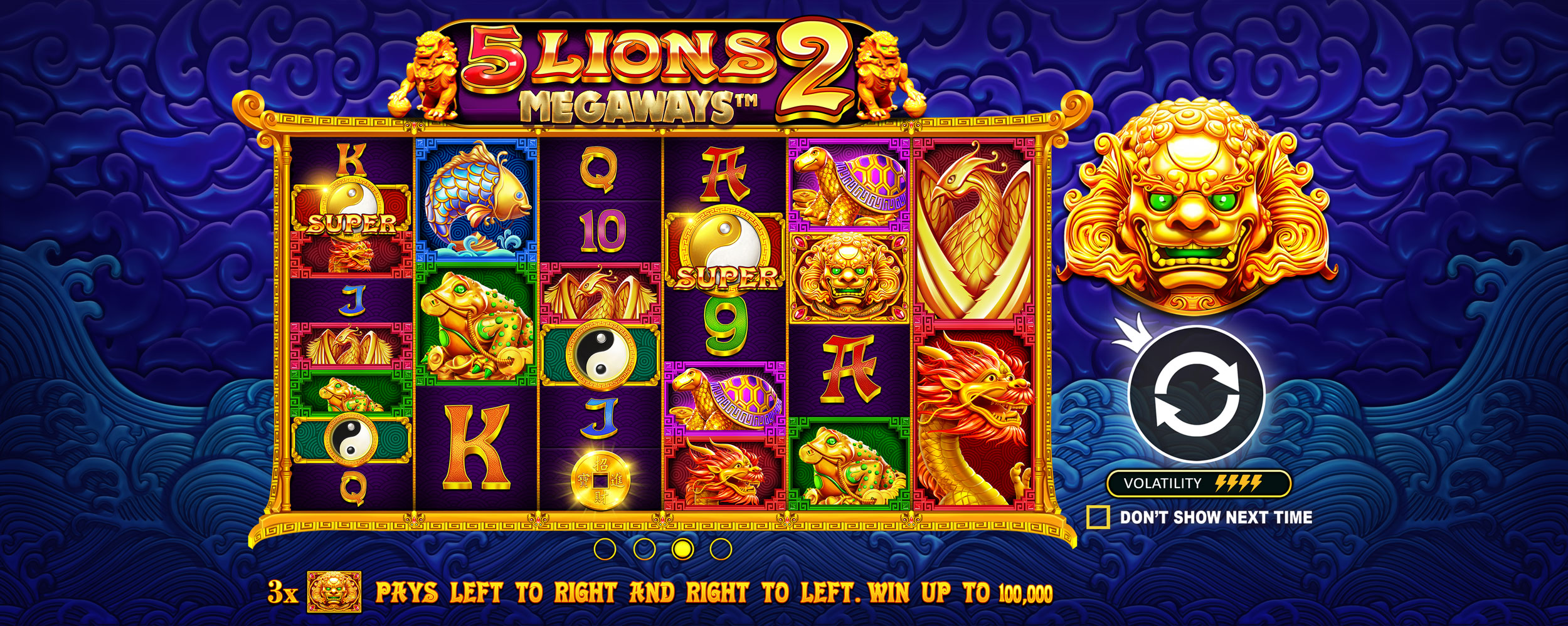 5 Lions Megaways 2 - Start screen 3