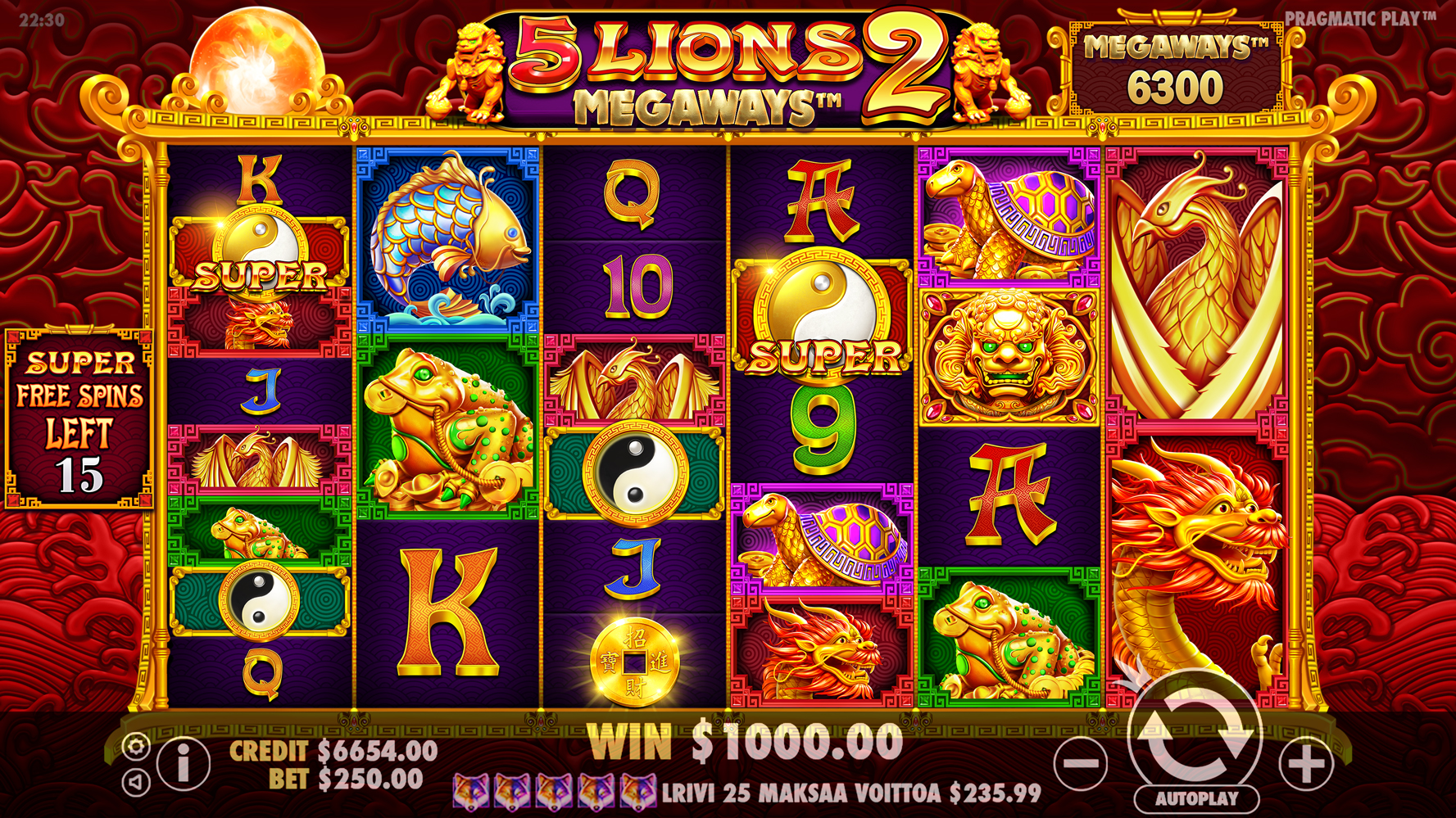 5 Lions Megaways 2 - Free spins 19