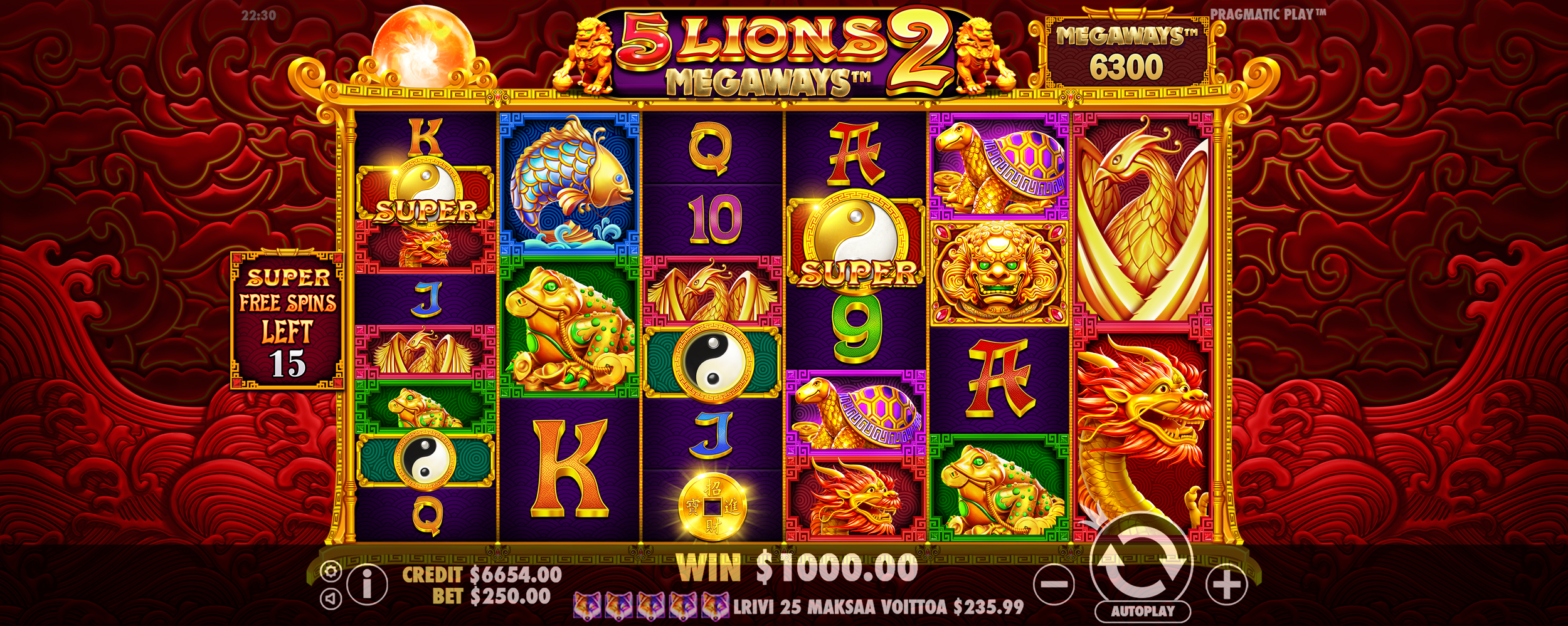 5 Lions Megaways 2 - Free spins 21