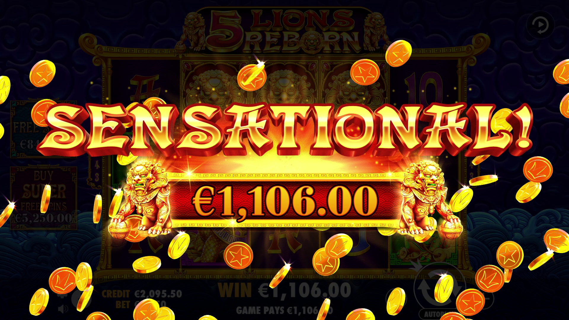 5 Lions Reborn - Big win 1