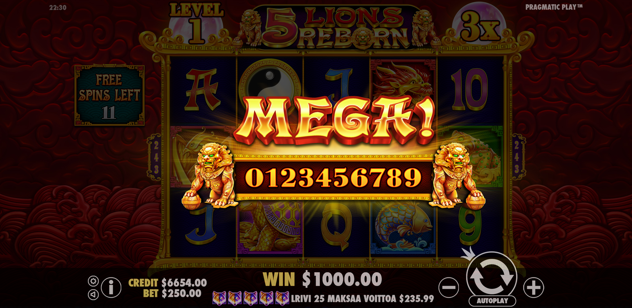 5 Lions Reborn - Big win 2