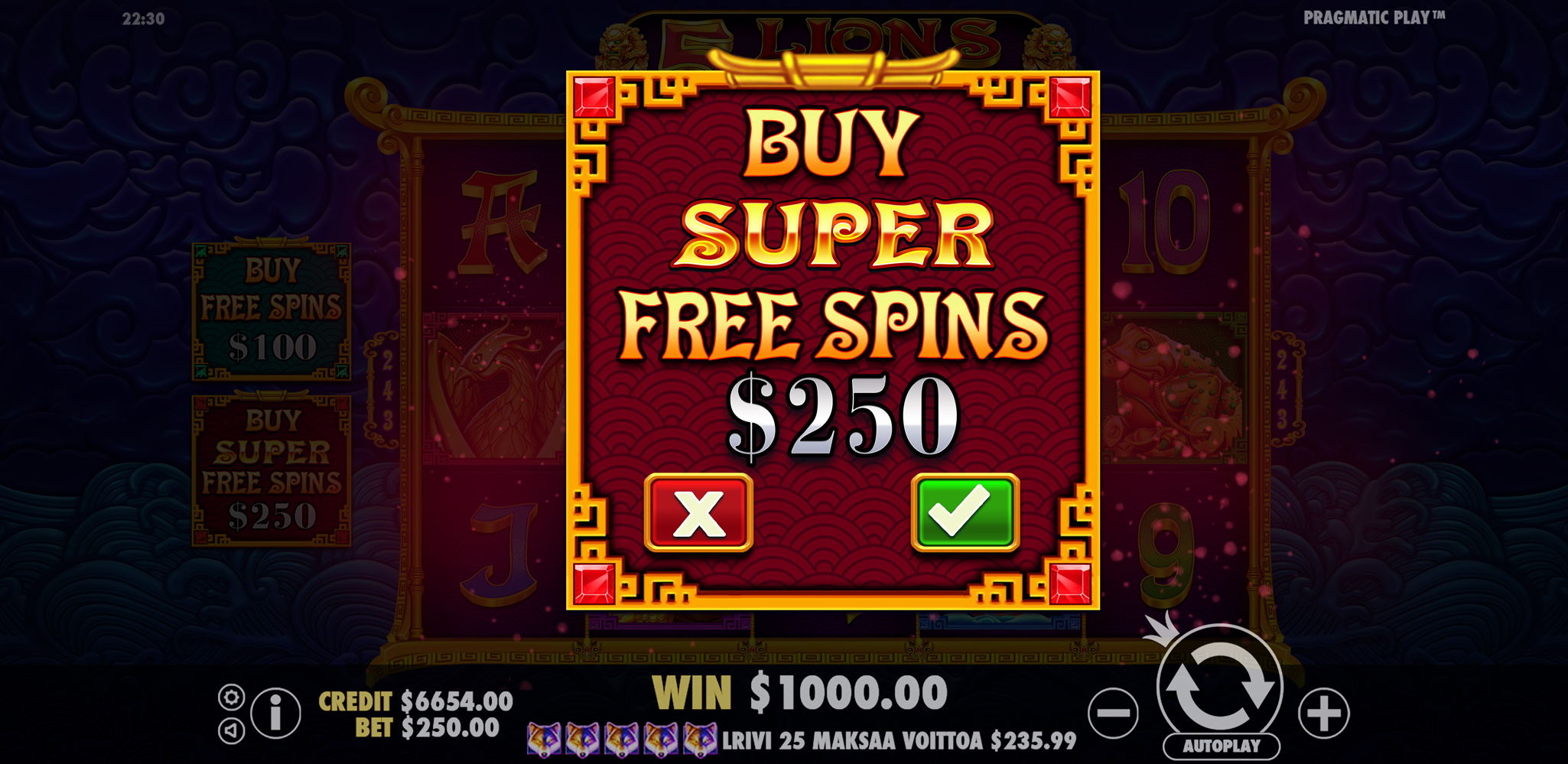 5 Lions Reborn - Buy bonus 3