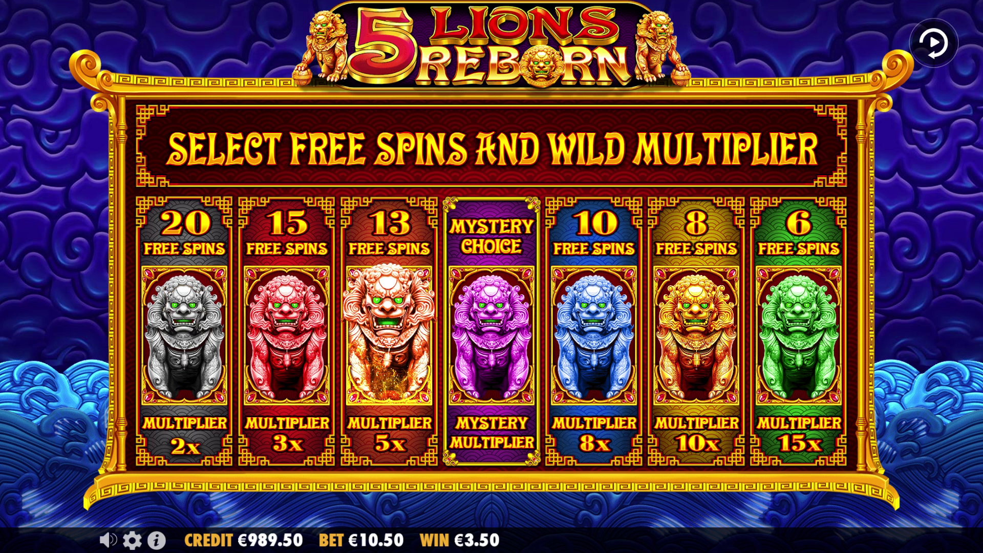 5 Lions Reborn - Free spins 2