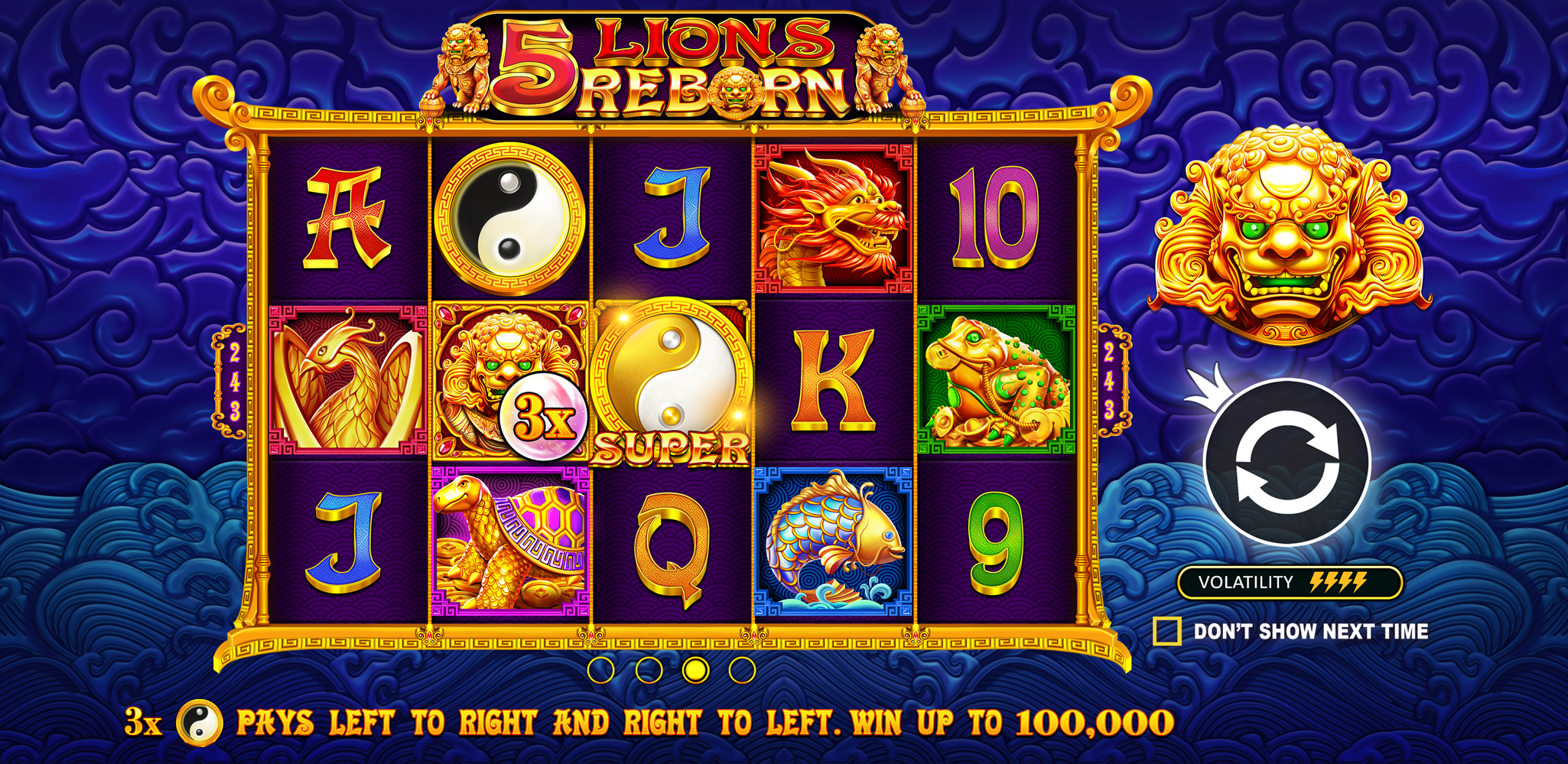 5 Lions Reborn - Start screen 1
