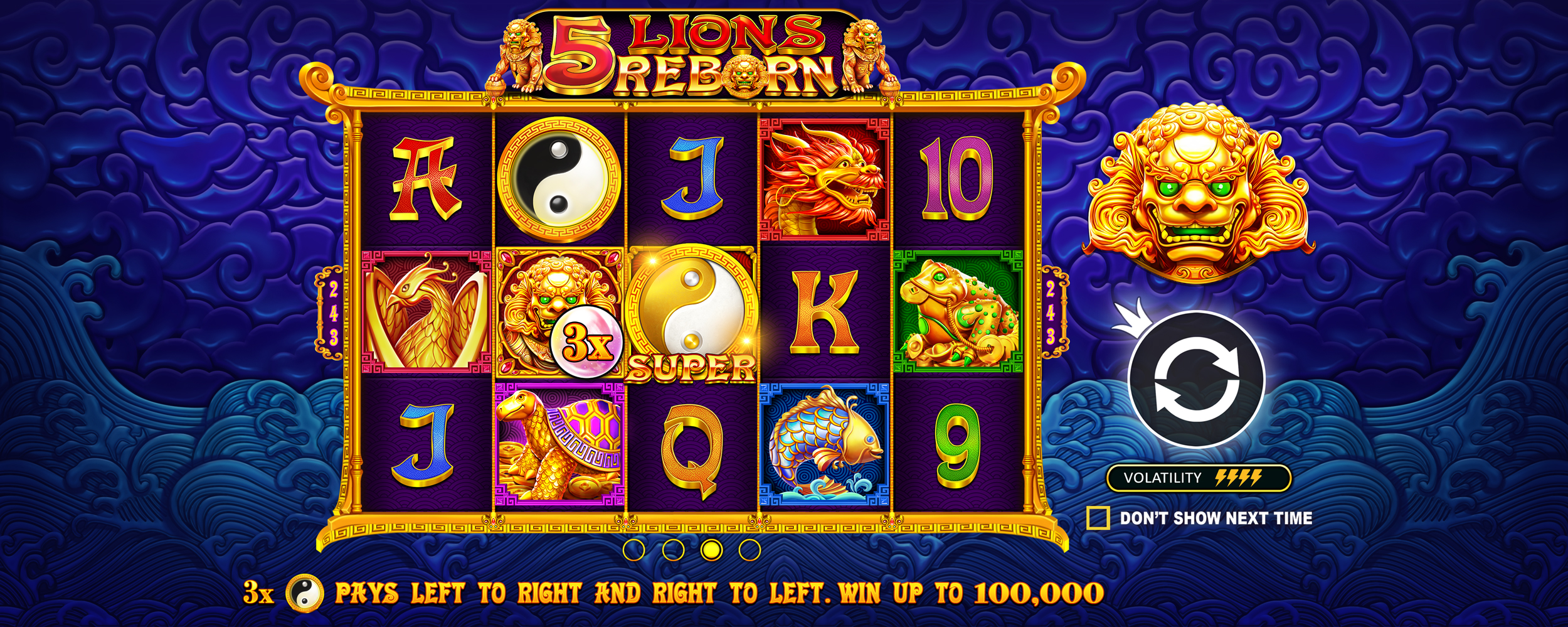 5 Lions Reborn - Start screen 2