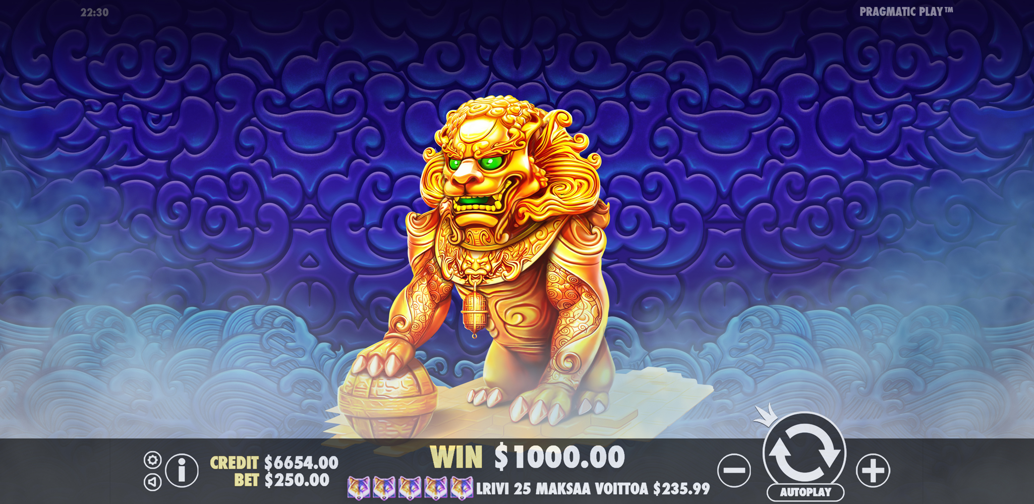 5 Lions Reborn - Big win 10