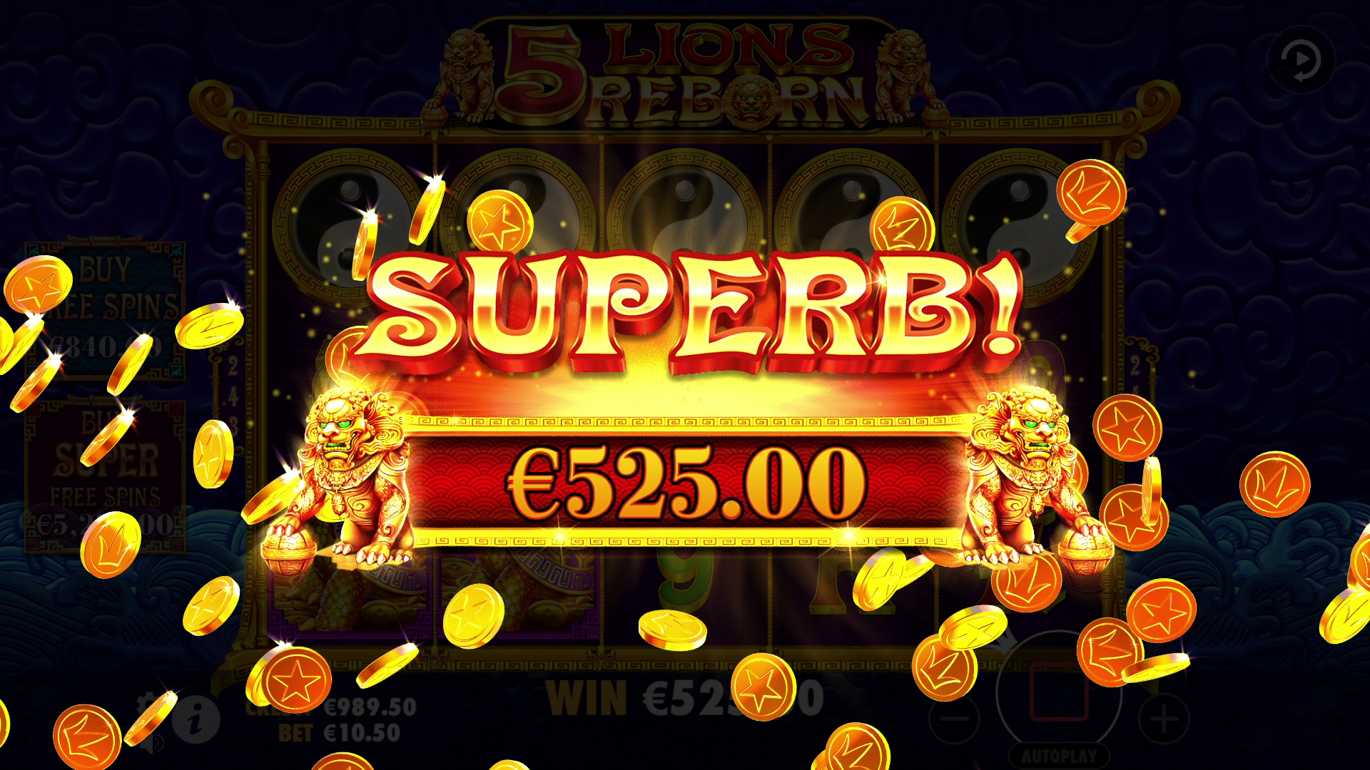 5 Lions Reborn - Big win 14