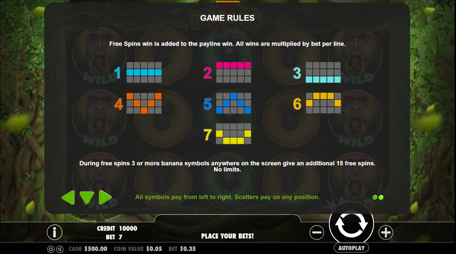 7 Monkeys - Game rules 2