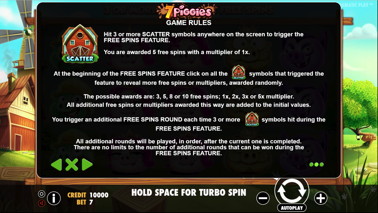 7 Piggies - Game rules 1