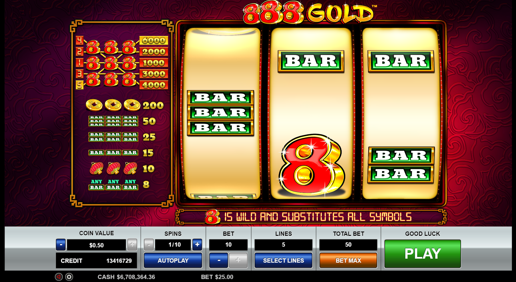 888 Gold - Base game 1