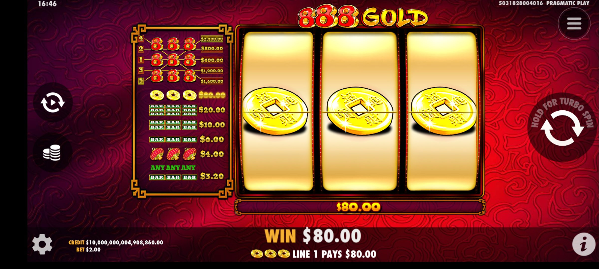 888 Gold - Big win 2