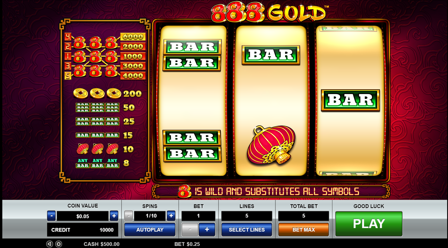 888 Gold - Base game 17