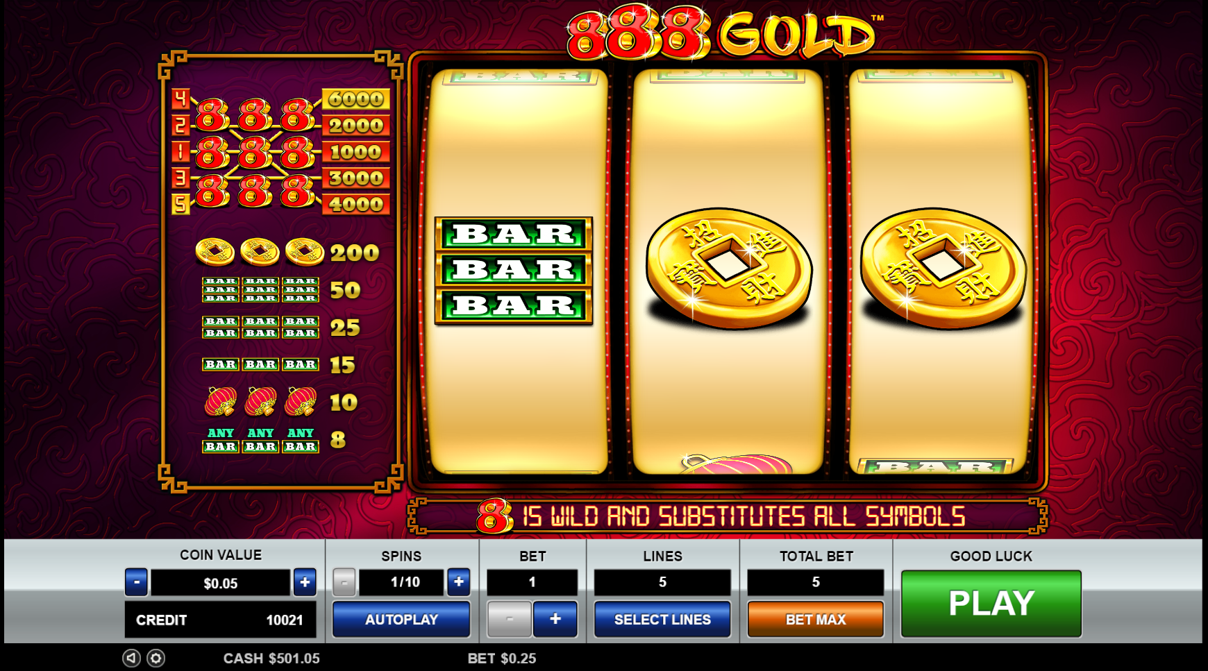 888 Gold - Base game 20