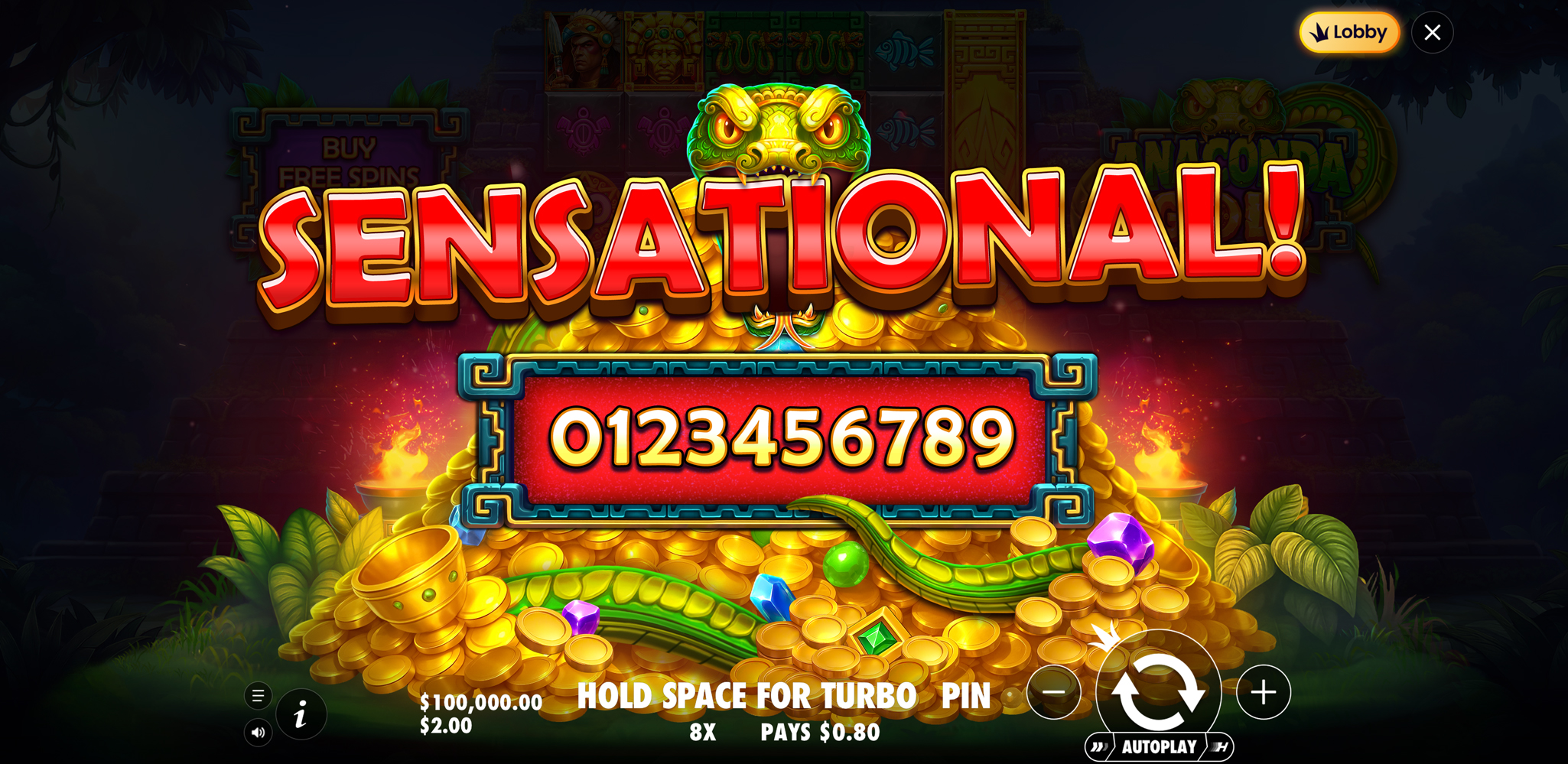 Anaconda Gold - Big win 6