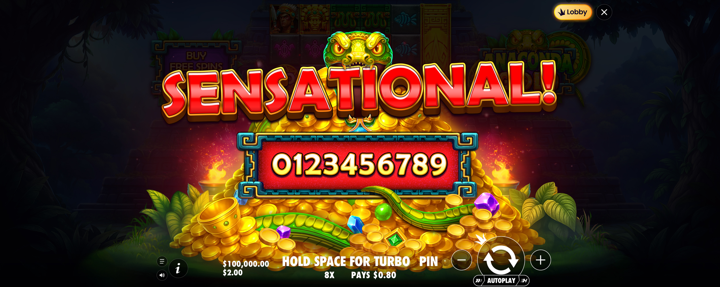 Anaconda Gold - Big win 7