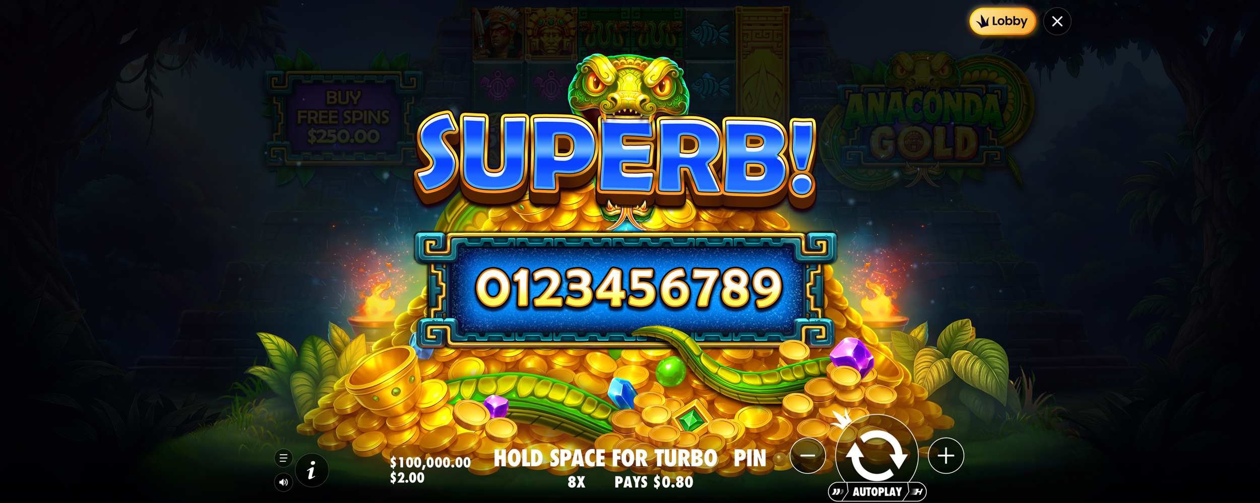 Anaconda Gold - Big win 9