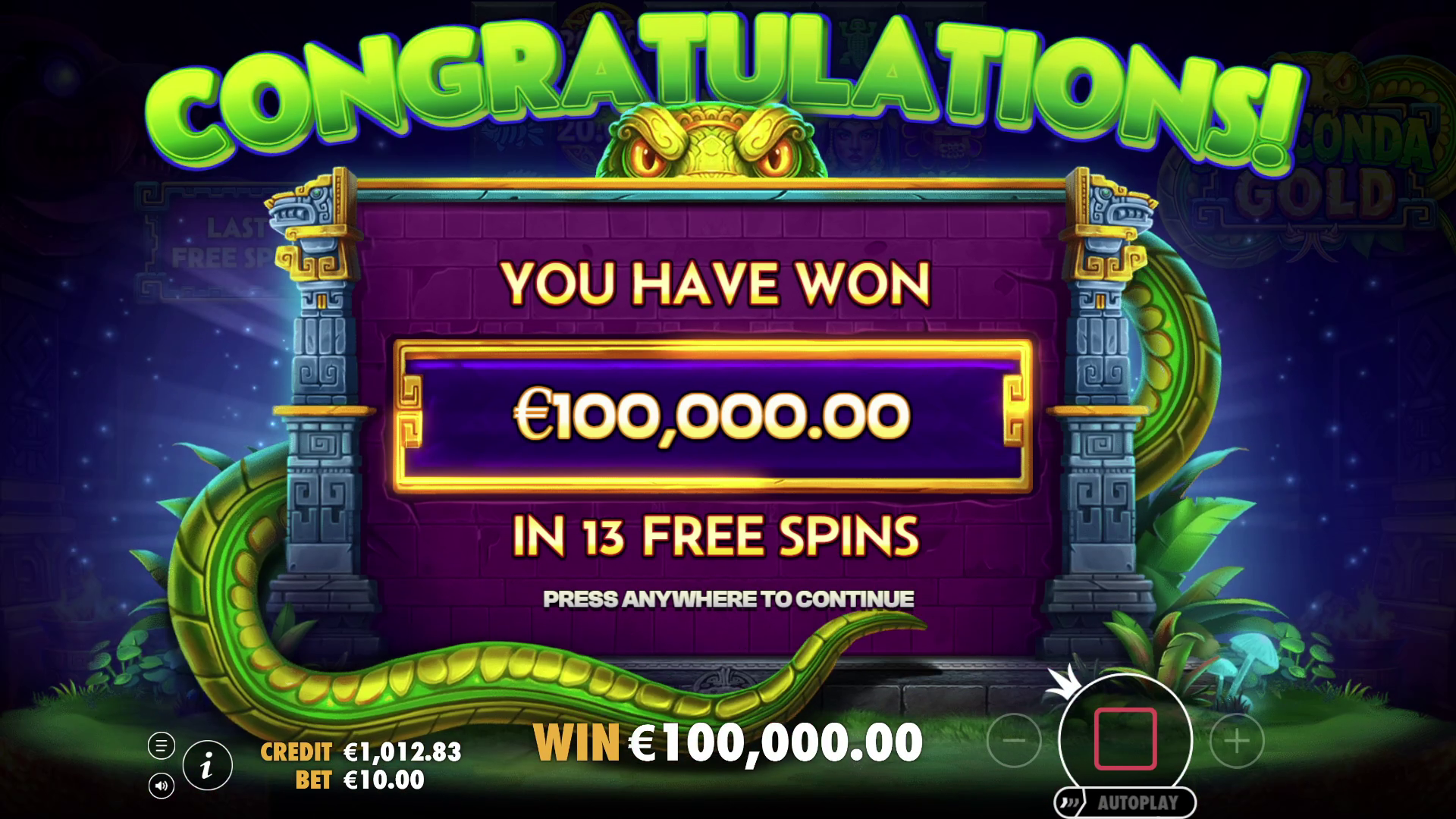Anaconda Gold - Free spins 2