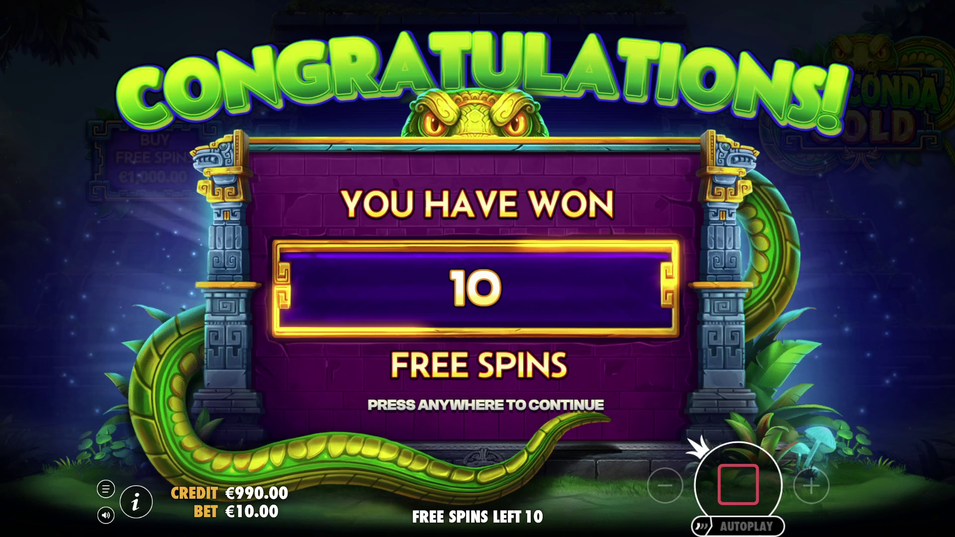 Anaconda Gold - Free spins 3