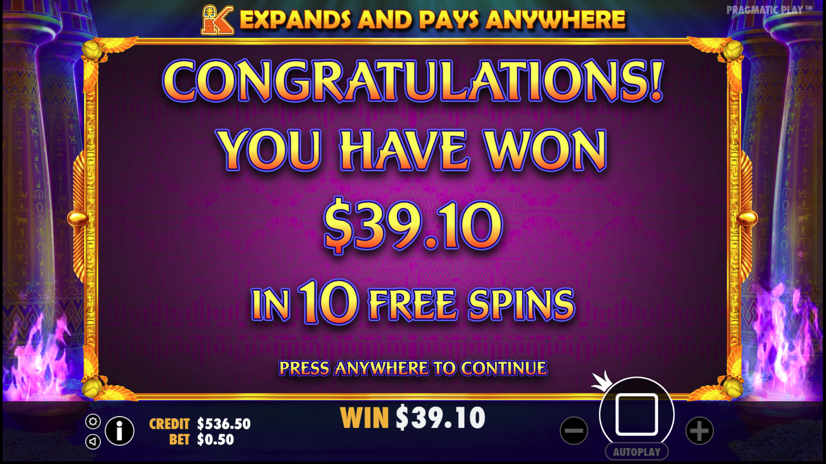 Ancient Egypt - Free spins 1