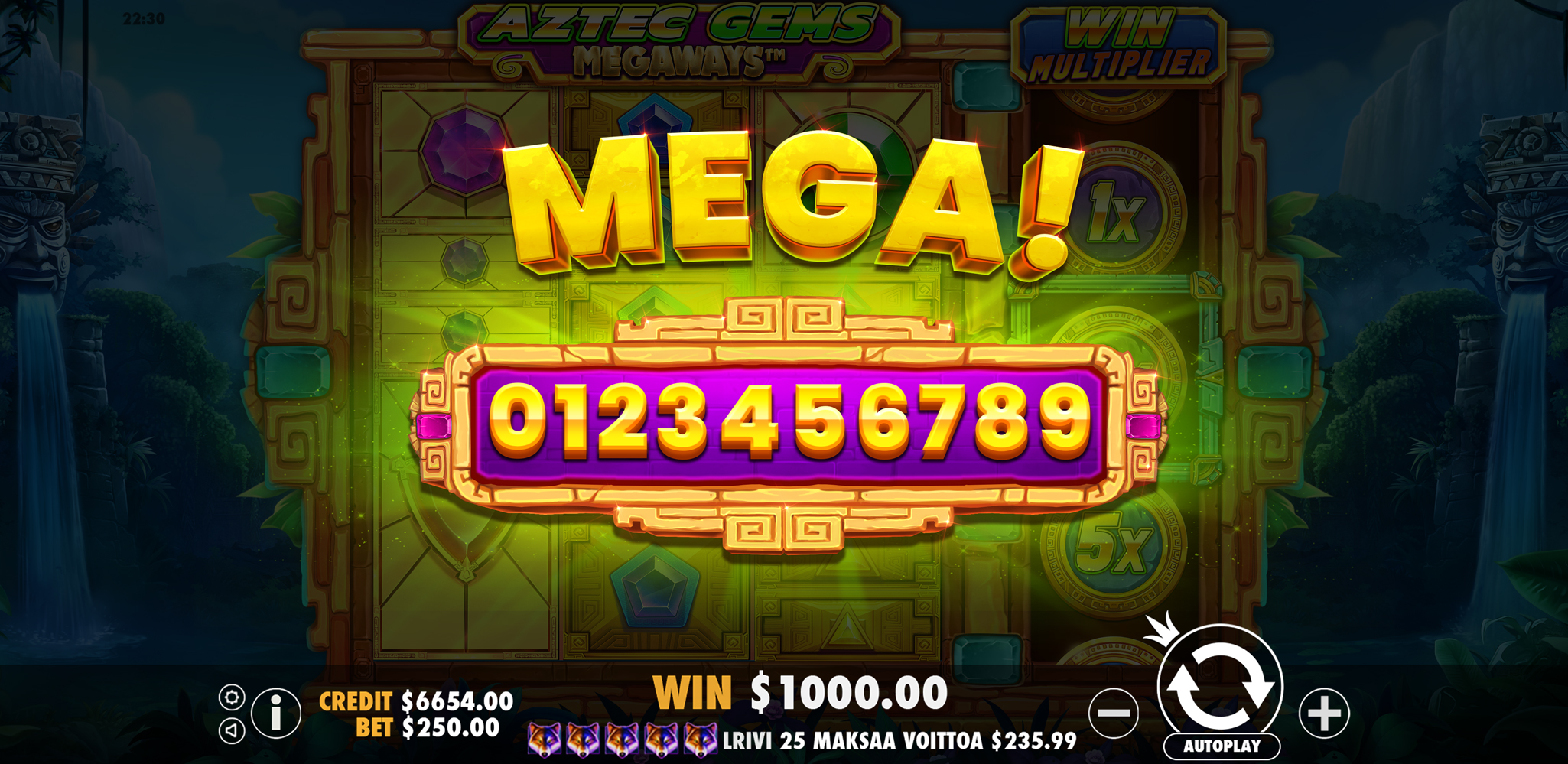 Aztec Gems Megaways - Big win 1