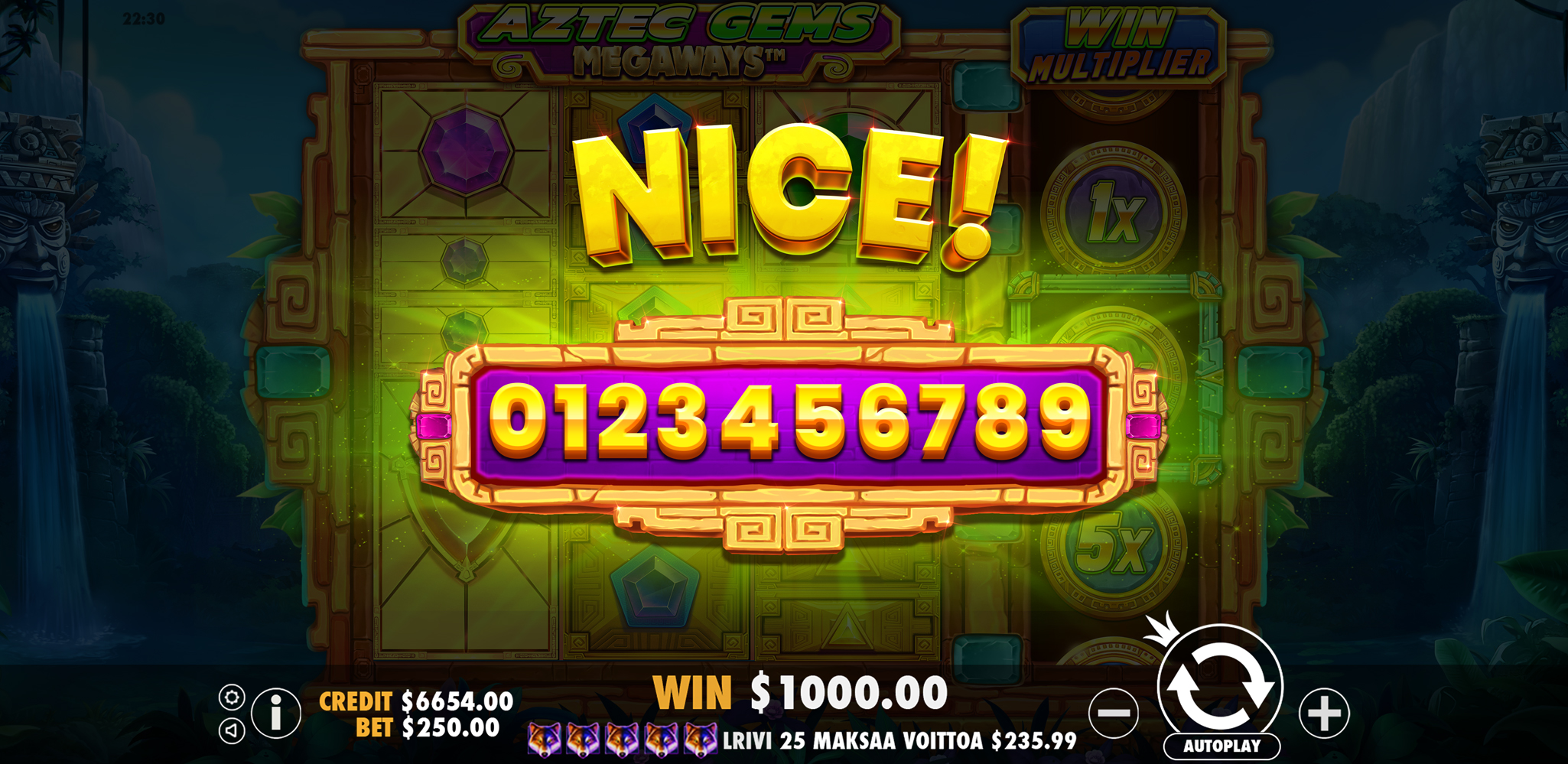 Aztec Gems Megaways - Big win 3
