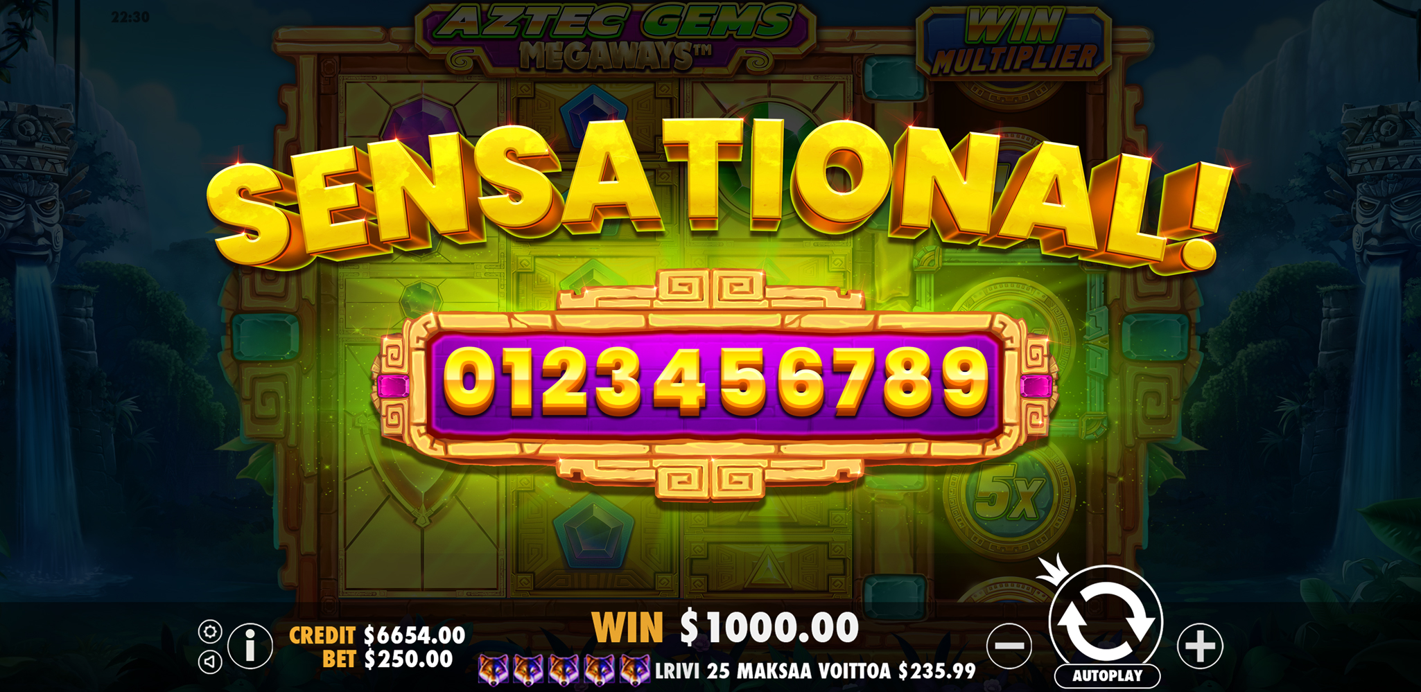 Aztec Gems Megaways - Big win 5