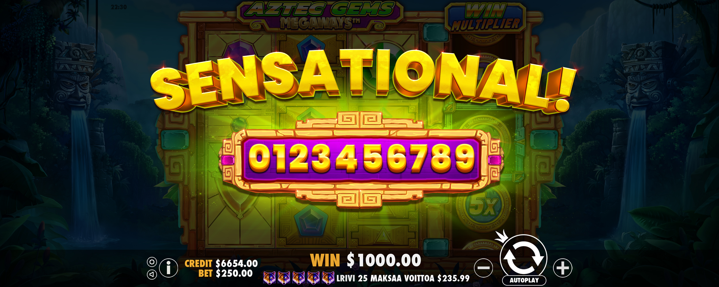 Aztec Gems Megaways - Big win 6