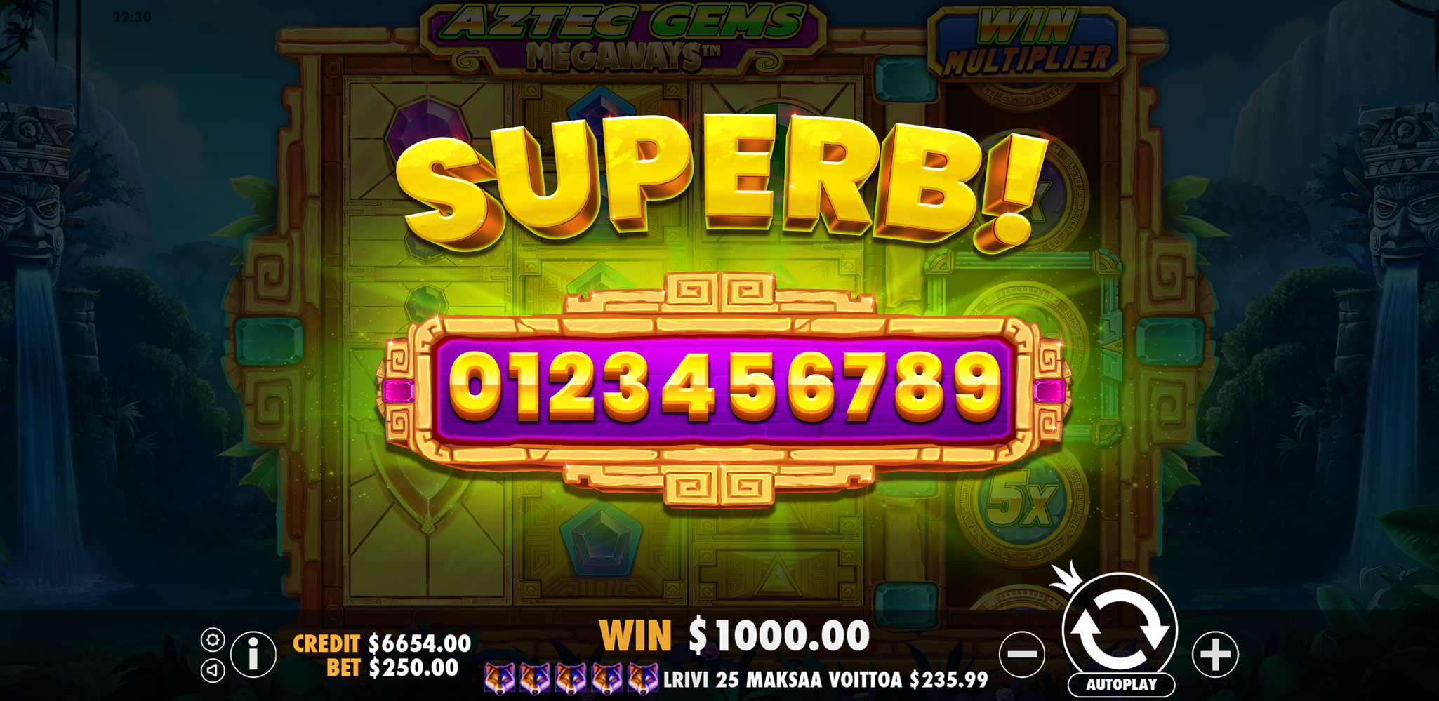 Aztec Gems Megaways - Big win 7