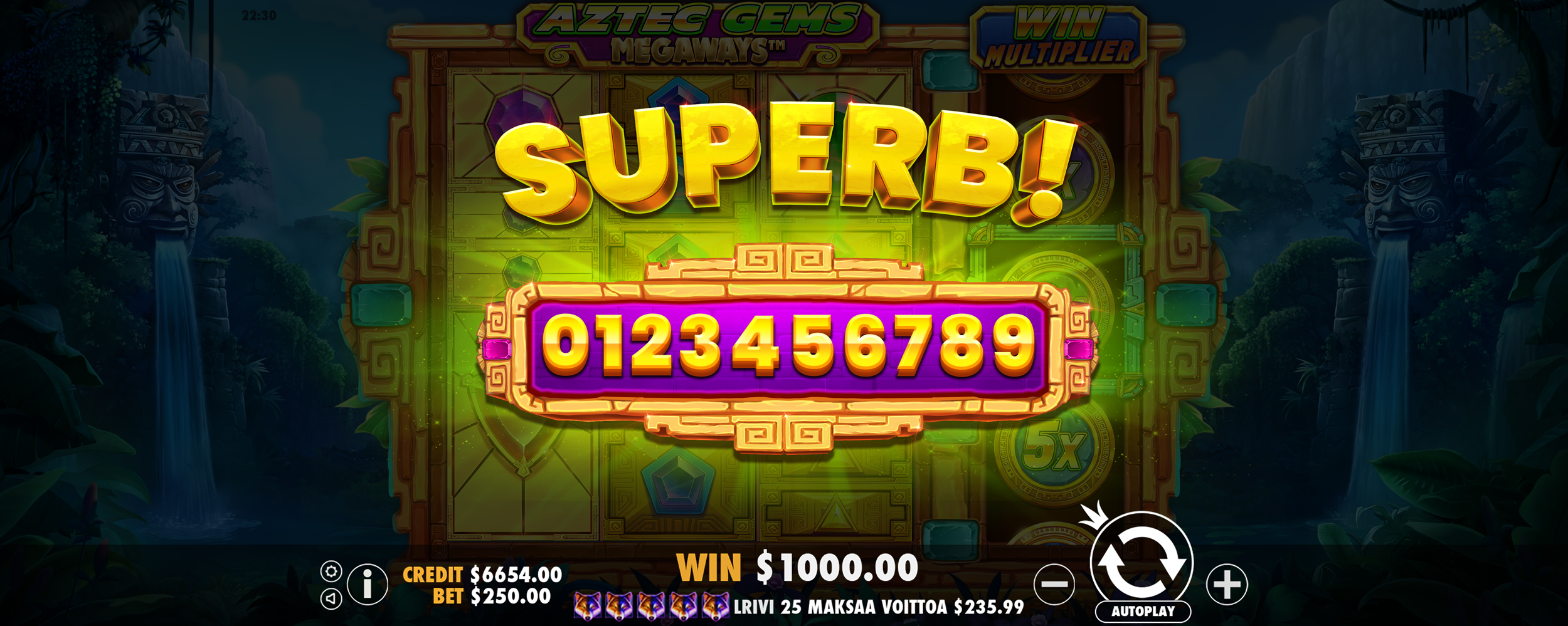 Aztec Gems Megaways - Big win 8