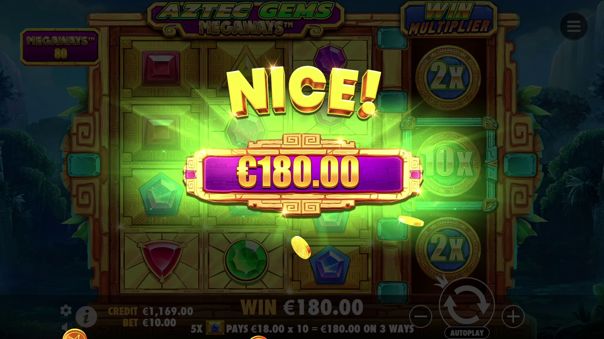 Aztec Gems Megaways - Big win 11