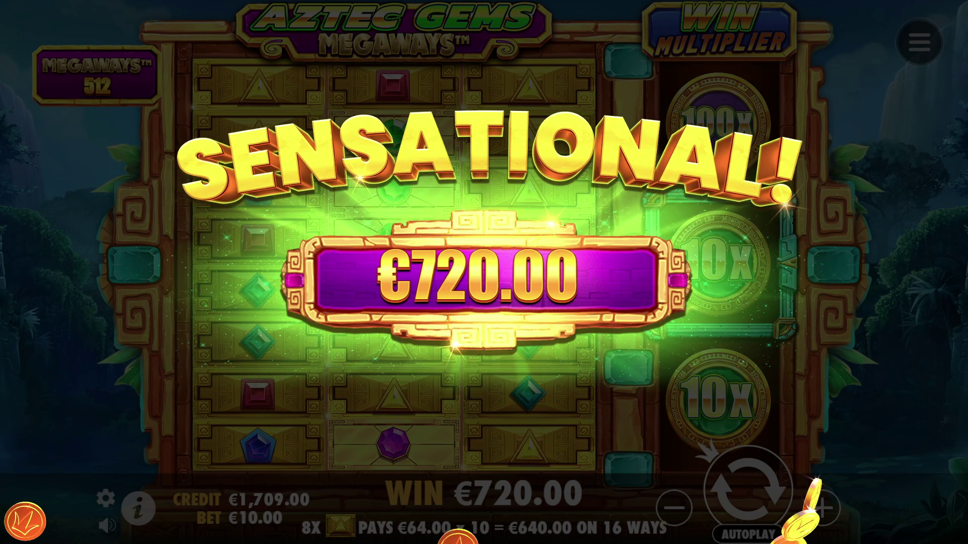 Aztec Gems Megaways - Big win 12