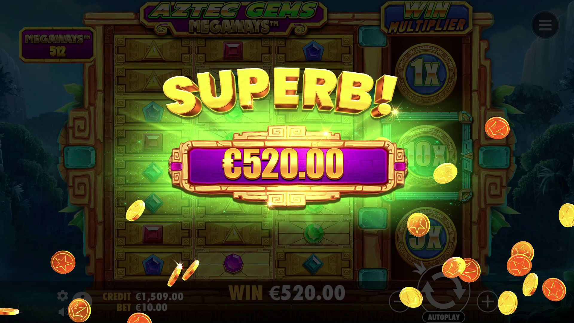 Aztec Gems Megaways - Big win 13