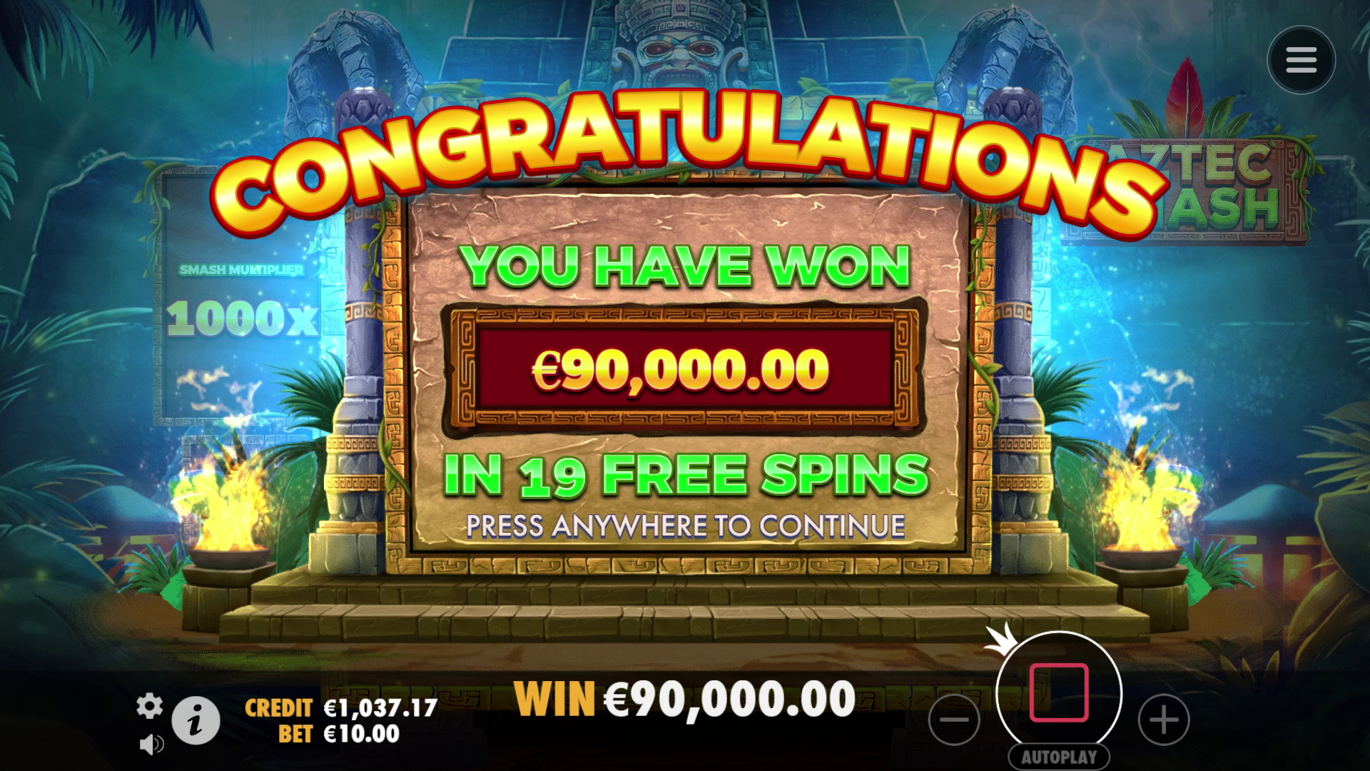Aztec Smash - Free spins 2