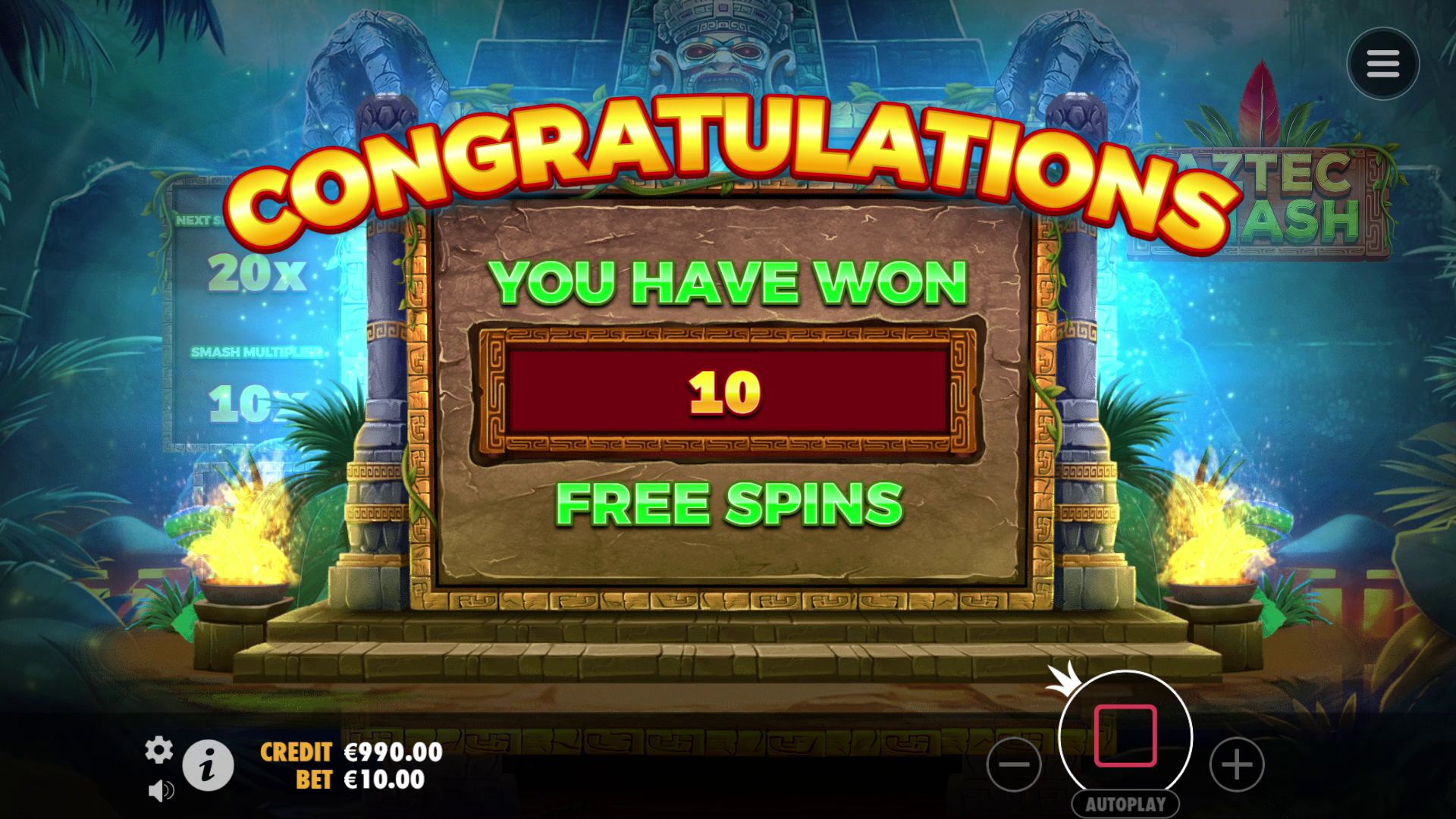 Aztec Smash - Free spins 1