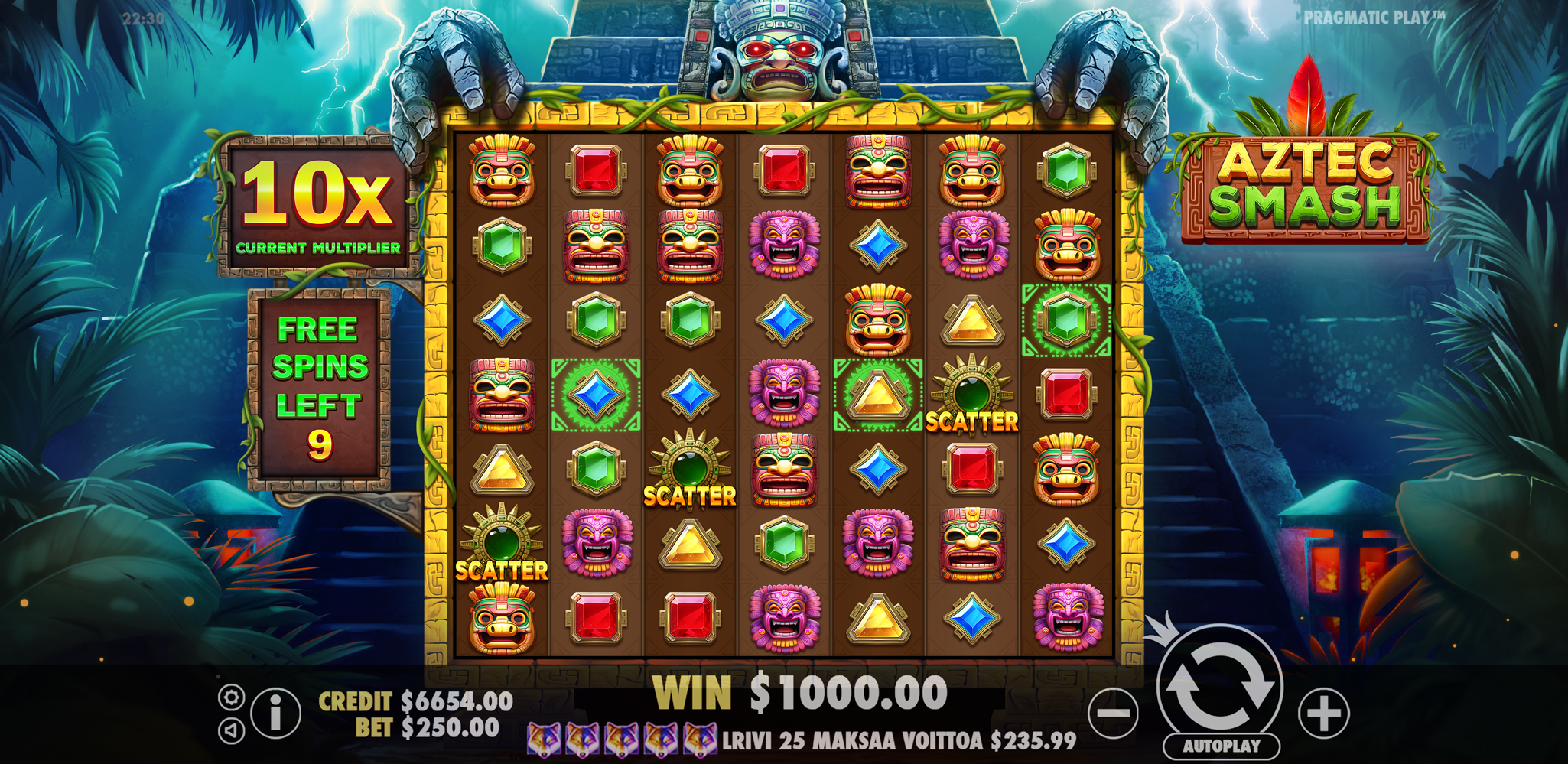 Aztec Smash - Free spins 3